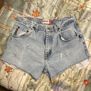 Cut off Wrangler shorts